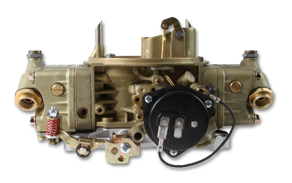 Holley 650 CFM - 4150 - Mechanical Secondaries - Gold Dichromate - Gasoline - Back View