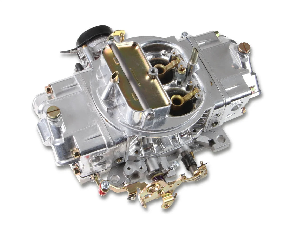 Holley 650 CFM - 4150 - Mechanical Secondaries - Shiny - Gasoline 0-4777SAE - Back View