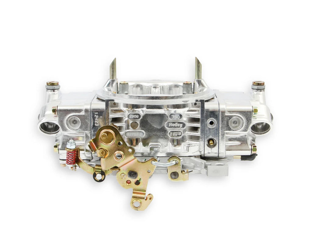 Holley 650 CFM - 4150 - Mechanical Secondaries - Shiny - Gasoline - Side View