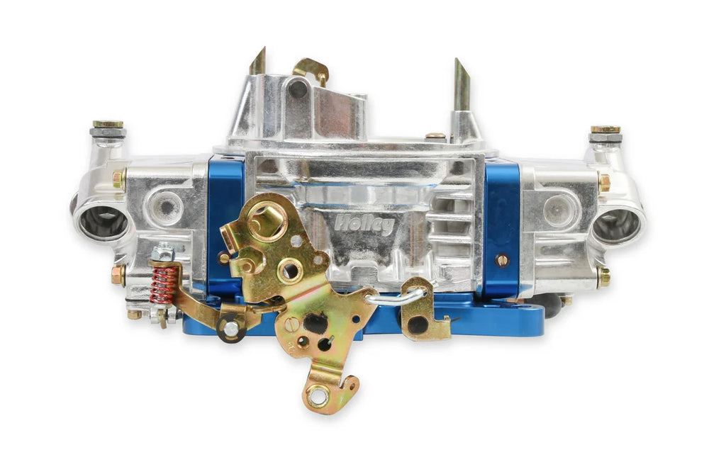 Holley 650 CFM - 4150 - Mechanical Secondaries - Shiny - Gasoline - Back View