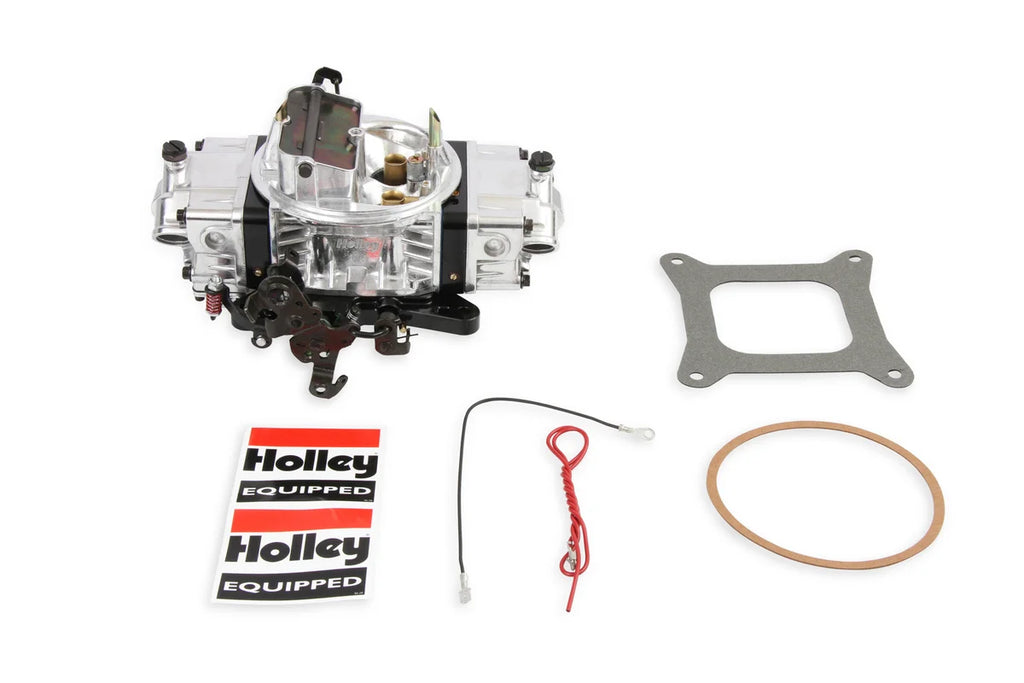 Holley 650 CFM - 4150 - Mechanical Secondaries - Shiny - Gasoline - Side View