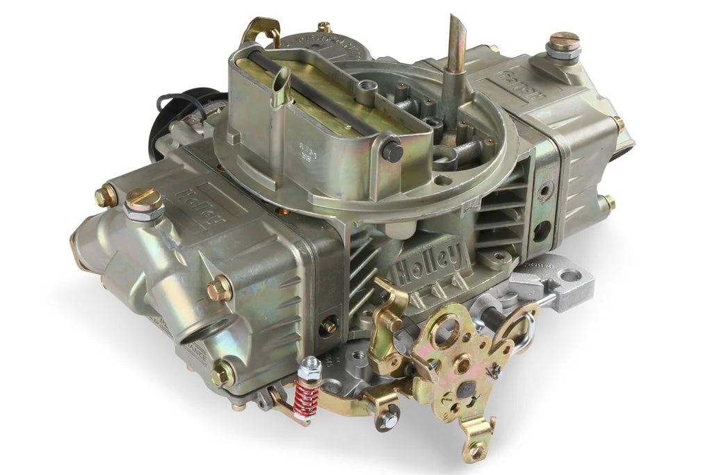 Holley 650 CFM - 4150 - Vacuum Secondaries - Gold Dichromate - Gasoline 0-80783C - Back View