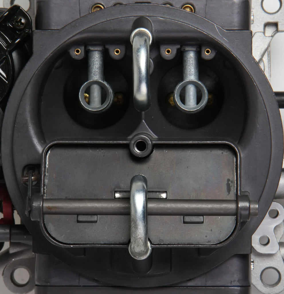 Holley 670 CFM - 4150 - Vacuum Secondaries - Hard Core Gray - Gasoline - Side View