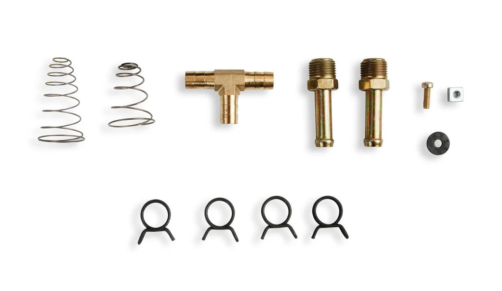 Holley 670 CFM - 4150 - Vacuum Secondaries - Shiny - Gasoline 0-80670 - Back View