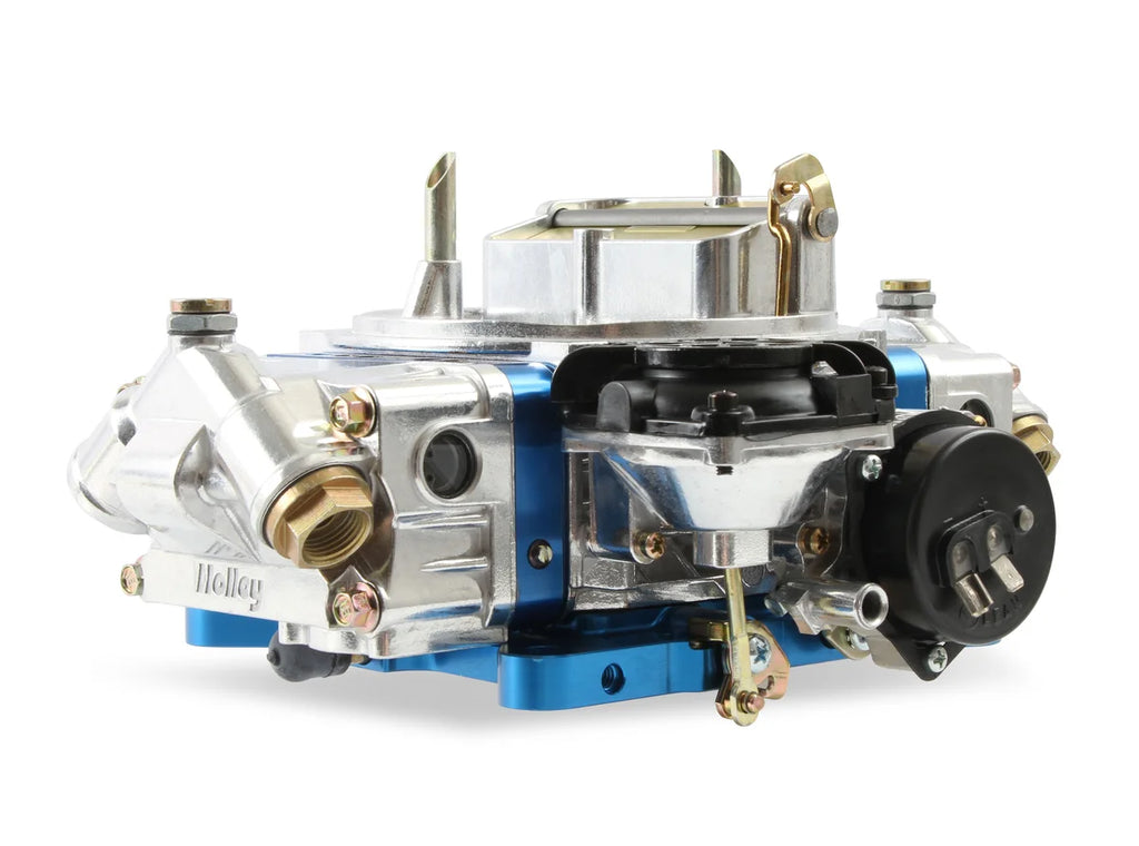 Holley 670 CFM - 4150 - Vacuum Secondaries - Shiny - Gasoline - Back View