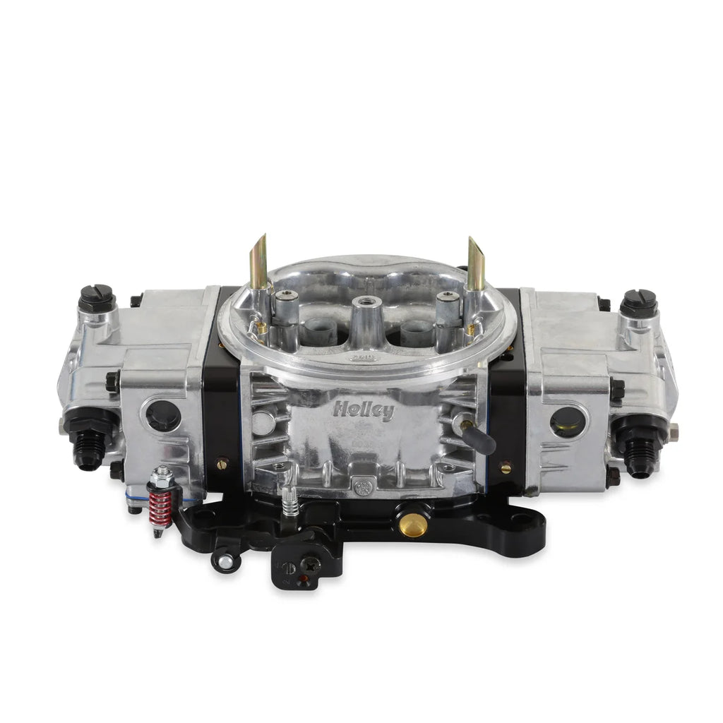 Holley 750 CFM - 4150 - Mechanical Secondaries - Shiny - Gasoline - Side View