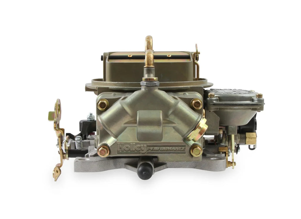 Holley 750 CFM - 4150 - Vacuum Secondaries - Gold Dichromate - Gasoline 0-9015-2 - Side View