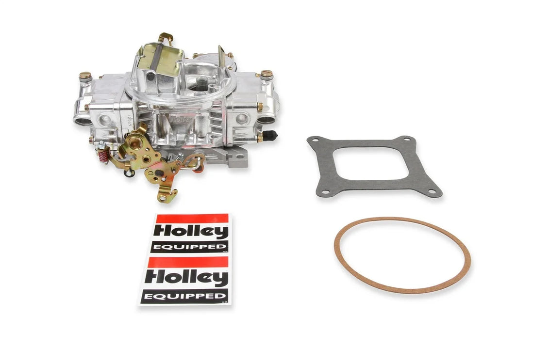 Holley 750 CFM - 4160 - Vacuum Secondaries - Shiny - Gasoline 0-3310S - Side View