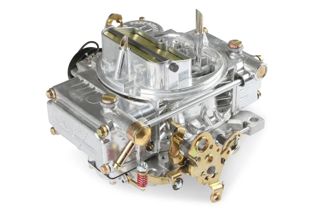 Holley 750 CFM - 4160 - Vacuum Secondaries - Shiny - Gasoline - Back View