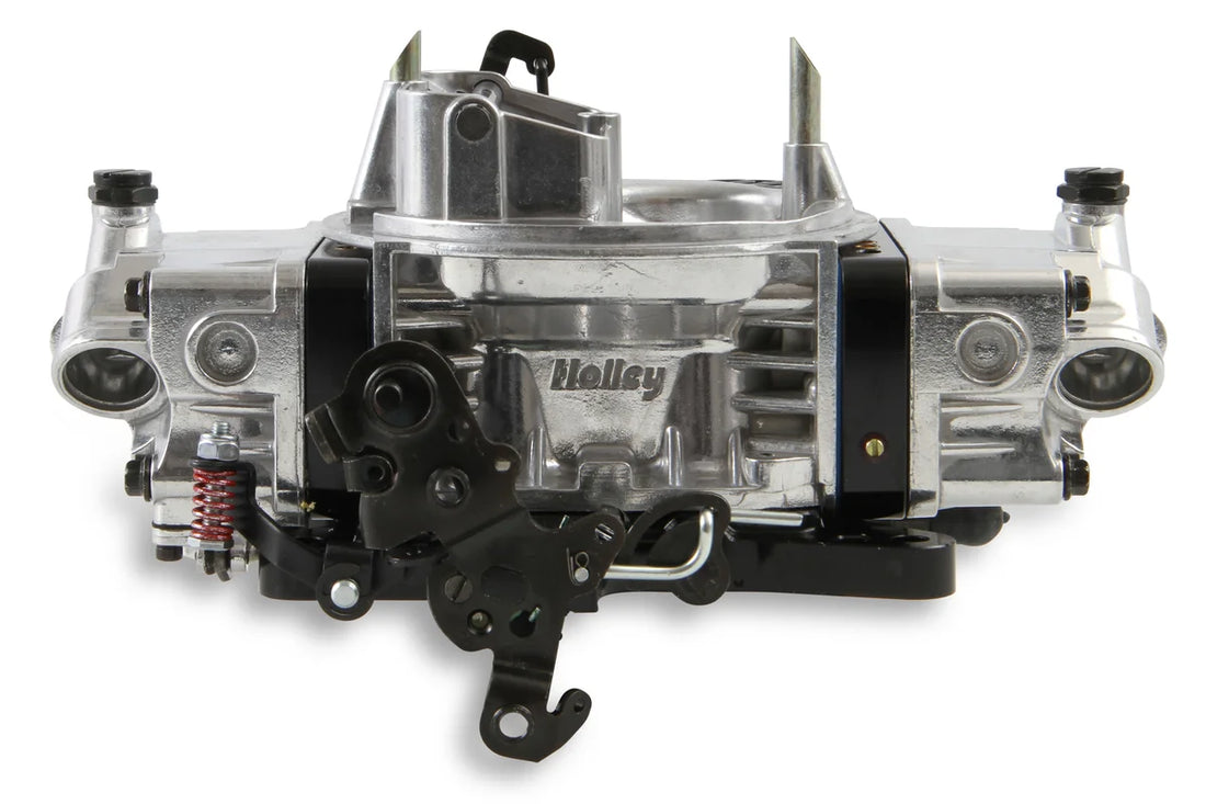 Holley 770 CFM - 4150 - Vacuum Secondaries - Shiny - Gasoline - Side View