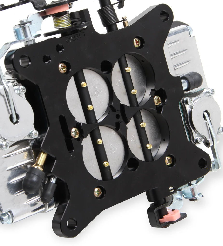 Holley 850 CFM - 4150 - Mechanical Secondaries - Shiny - Gasoline 0-67201BK - Back View