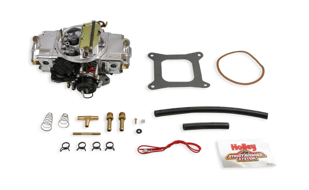 Holley 870 CFM - 4150 - Vacuum Secondaries - Shiny - Gasoline - Side View