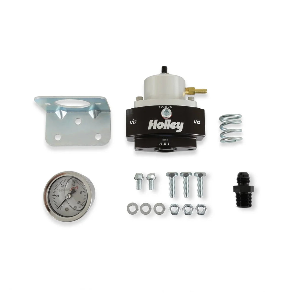 Holley Adjustable Billet By-Pass Regulator 3/8 NPT Kit 12-879KIT - Kit Contents