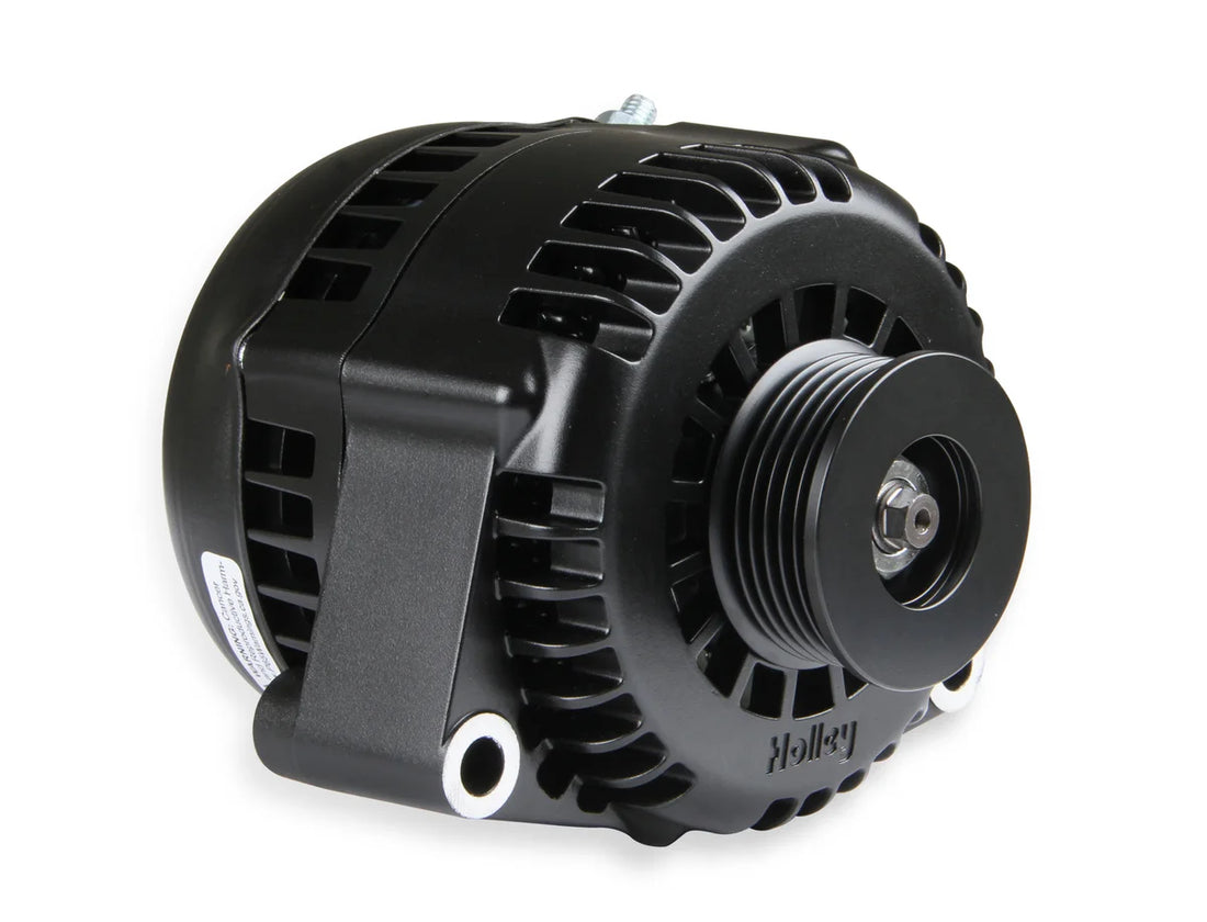 Holley Alternator, PREMIUM, 150A-Black - Back View