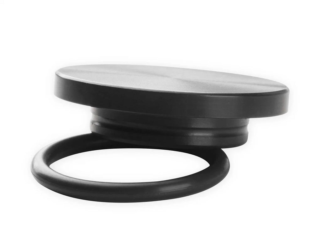 Holley Alternator Pulley Cover Black 97-187 - Side View
