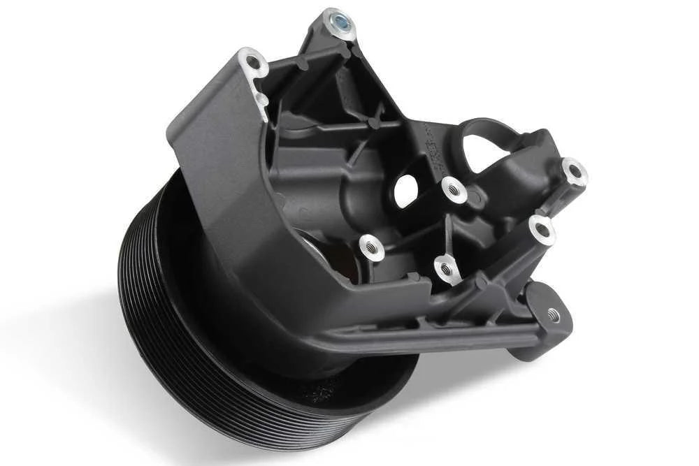 Holley BRACKET KIT P/S SHORT SPACER NATURAL-BLACK FINISH 97-267BK fits LT5-W - Installation View