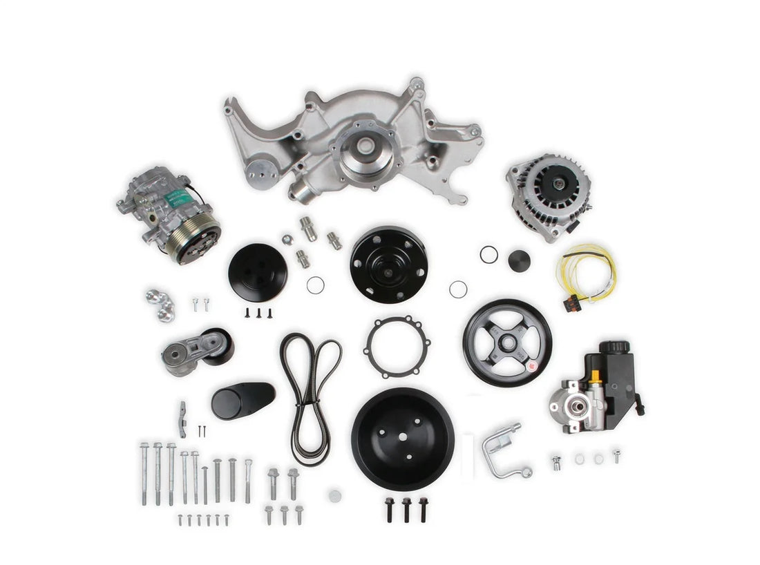 Holley Big Block Chevy Mid-Mount Complete Accessory System- Natural Finish 20-242 - Additional View 9