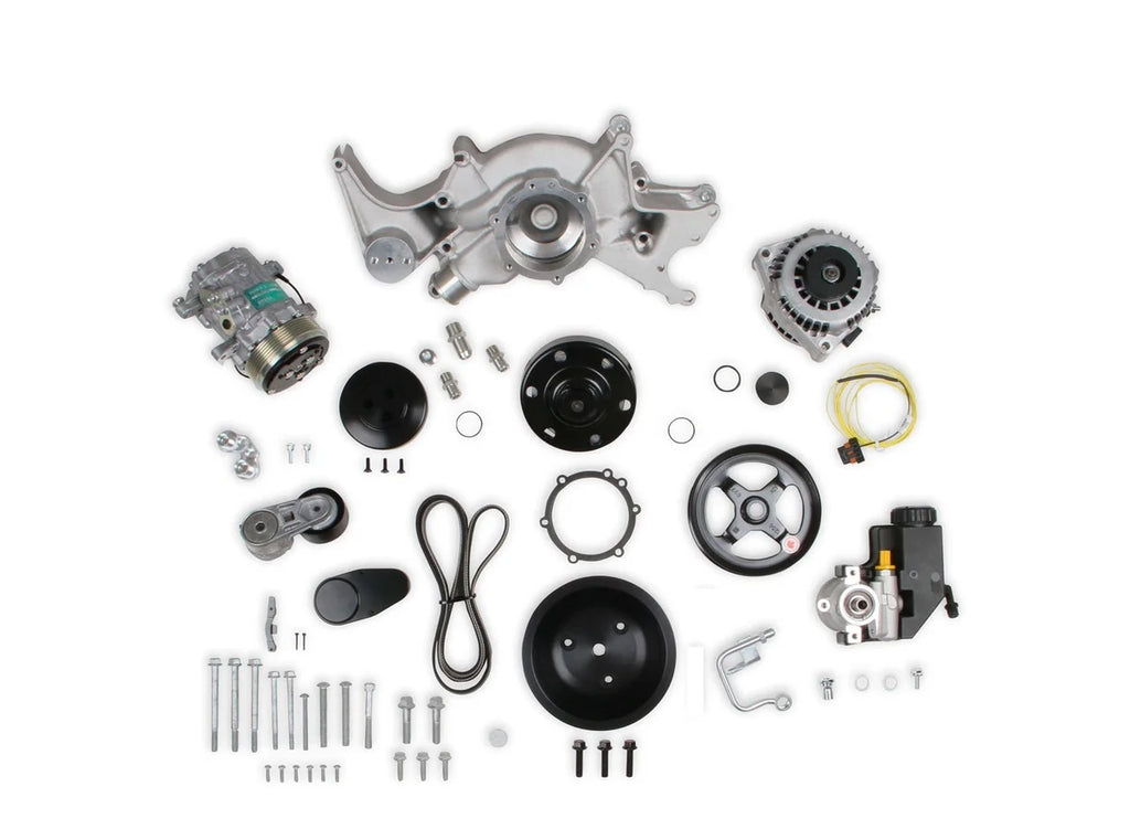 Holley Big Block Chevy Mid-Mount Complete Accessory System- Natural Finish 20-242 - Additional View 9