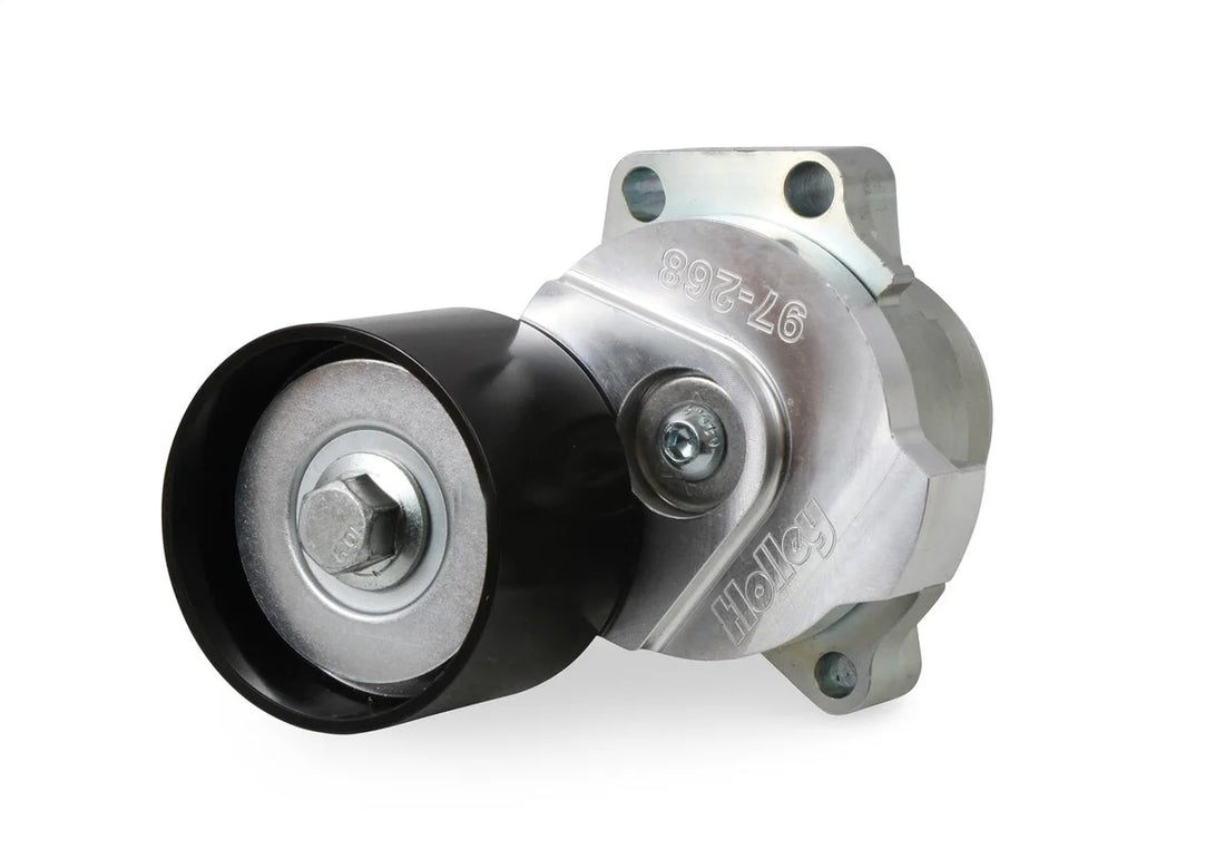Holley Billet Tensioner Assembly w/ Smooth Pulley 97-268 - Back View