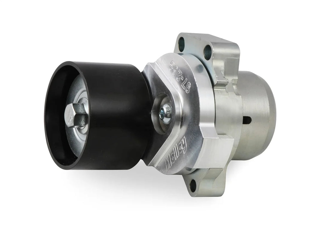 Holley Billet Tensioner Assembly w/ Smooth Pulley 97-268 - Installation View