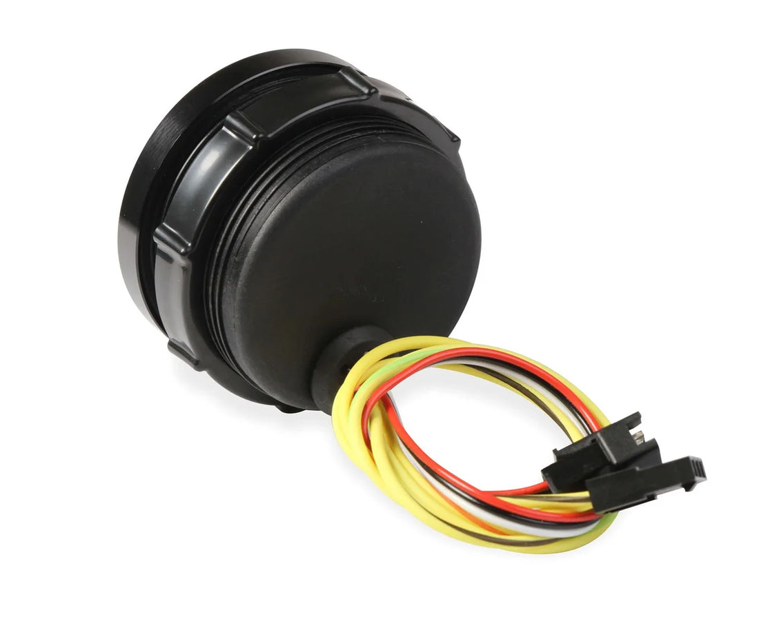 Holley Black 2-1/16" Oil Pressure 10-100 psi-Holley logo 26-601 - Back View