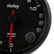 Load image into Gallery viewer, Holley Black 3-3/8" Tachometer 0-10K Standalone w/ Internal Shiftlight-Holley logo 26-617 - Side View