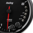 Load image into Gallery viewer, Holley Black 4-1/2" Tachometer 0-8K Standalone w/ Internal Shiftlight-Holley logo 26-616 - Side View