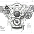Load image into Gallery viewer, Holley Black Alt, P/S &amp; A/C- Fits Sanden SD508 or SD7 Comp. - Dimension Reference