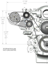 Load image into Gallery viewer, Holley Black Passenger's Side Bracket Only (A/C) - Fits Sanden SD508 or SD7 Comp. - Dimension Reference