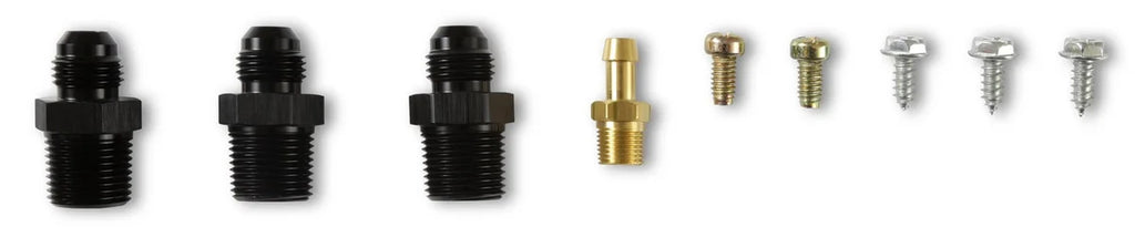 Holley Carb/EFI Adjustable Billet By-Pass Regulator-6AN Kit 12-880KIT - Kit Contents