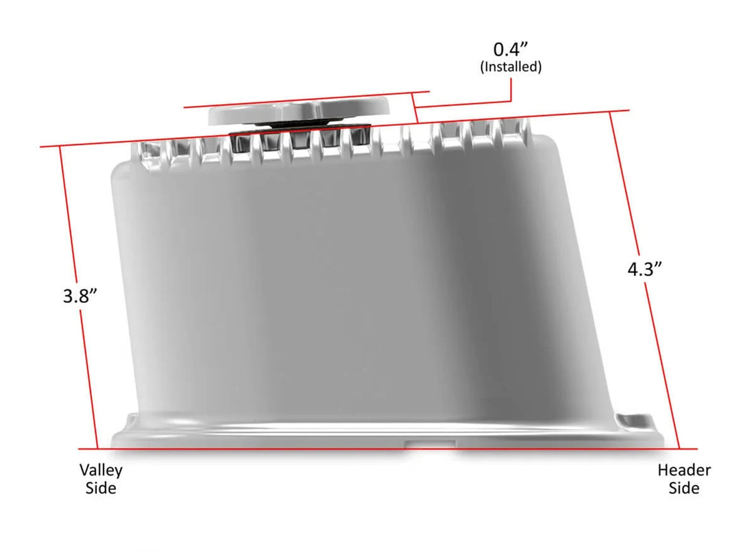 Holley Cast Aluminum Tall M/T Valve Cover for BBC Engines, Polished Finish 241-151 - Back View