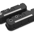 Load image into Gallery viewer, Holley Cast Aluminum Tall M/T Valve Cover for BBC Engines, Satin Black Machined Finish 241-152 - Main Product View