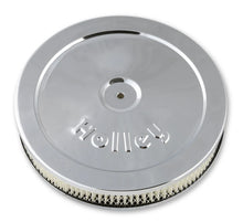 Load image into Gallery viewer, Holley Chrome Round 10" Air Cleaner Assembly, Fits Carburetors w/5.125" Dia. Neck 120-145 - Main Product View