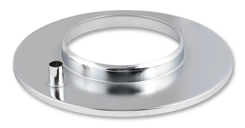 Holley Chrome Round 10" Air Cleaner Assembly, Fits Carburetors w/5.125" Dia. Neck 120-145 - Back View