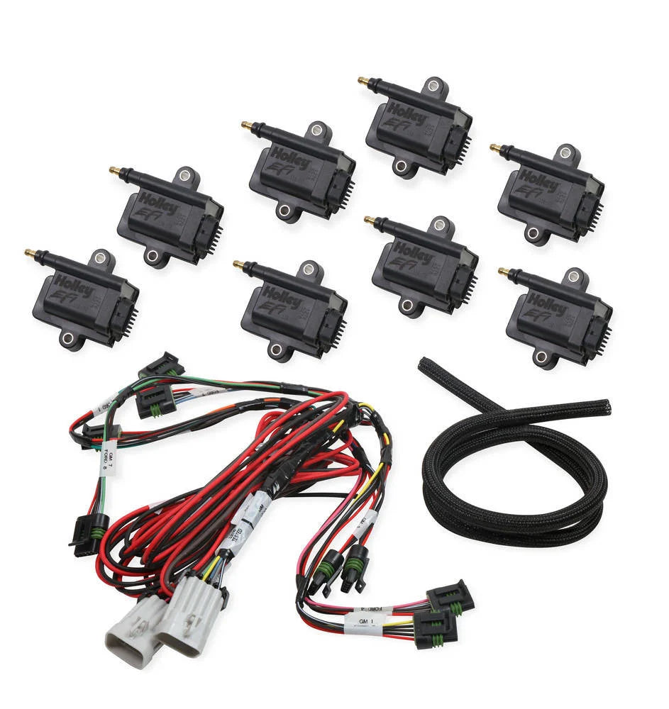 Holley Coil-Near-Plug Smart Coil Kit - V8 Big Wire 556-128