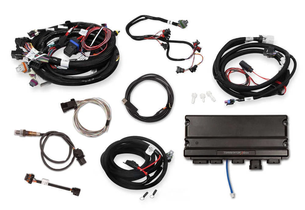 Holley EFI 24x Crank - 1x Cam - EV1 Injectors - Transmission Control - USB / CAN Tuning Cable 550-916T - Side View