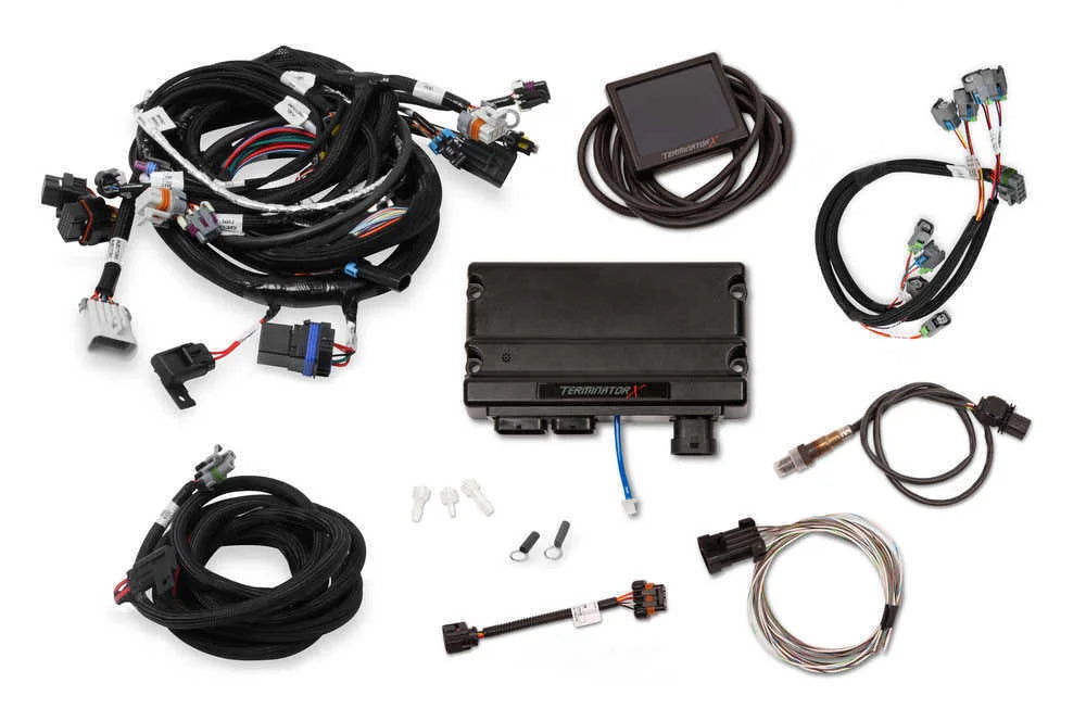 Holley EFI 24x Crank - 1x Cam - EV6 Injectors - 3.5 in. Touchscreen 550-909 - Back View