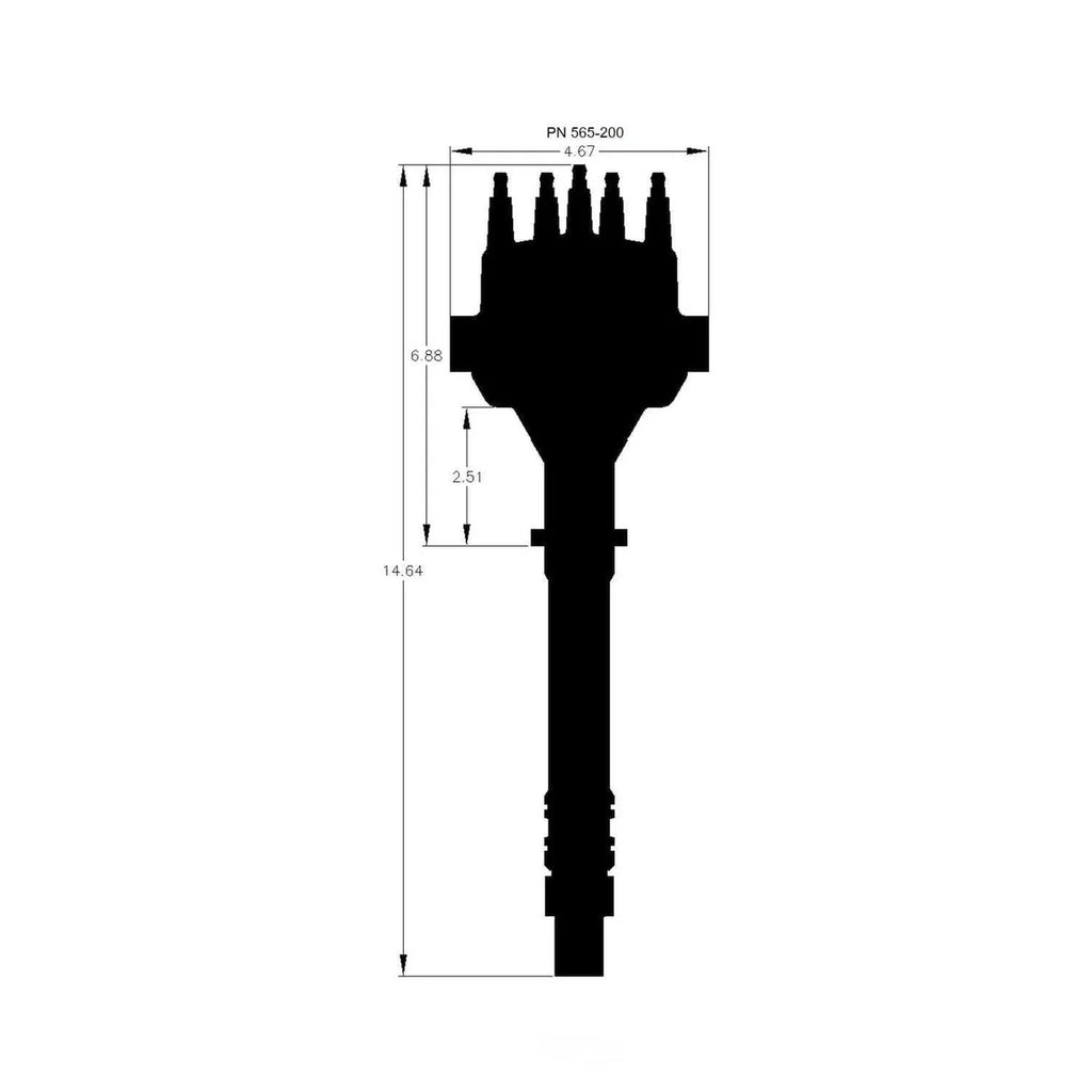 Holley EFI 565-200 fits Chevrolet Small Block / Big Block - Side View