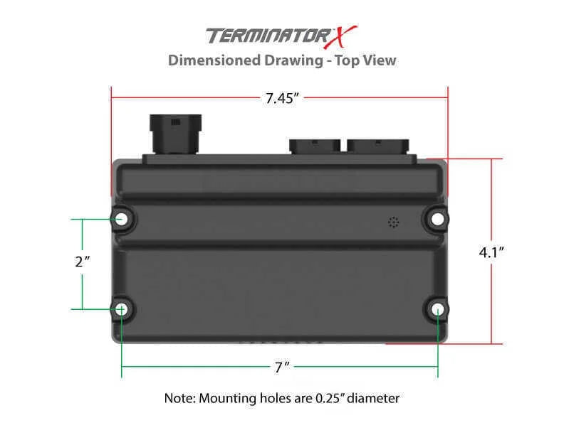 Holley EFI Compatible with Terminator X Harnesses 554-152 - Side View
