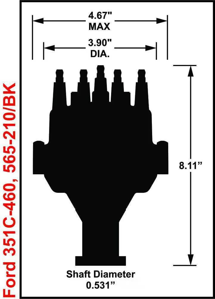 Holley EFI Dual Sync Distributor 565-210 fits Ford 351C / 400M / 429-460 - Additional View 9