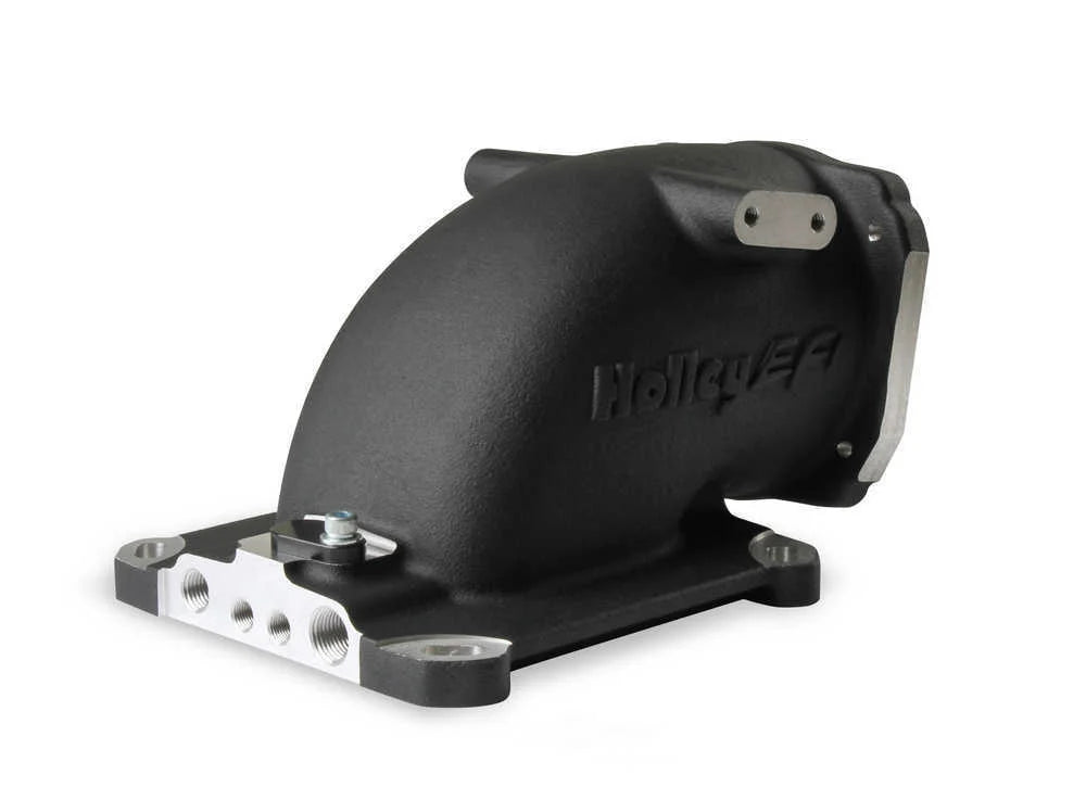 Holley EFI EFI Throttle Body Intake Elbow 4150 - Black Finish 300-240BK fits GM LS - Additional View 6