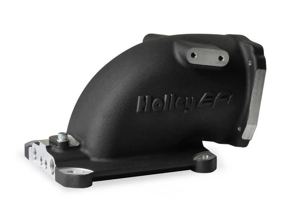 Holley EFI EFI Throttle Body Intake Elbow 4150 - Black Finish 300-240BK fits GM LS - Additional View 7