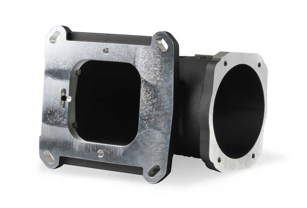 Holley EFI EFI Throttle Body Intake Elbow 4150 - Black Finish 300-240BK fits GM LS - Additional View 8