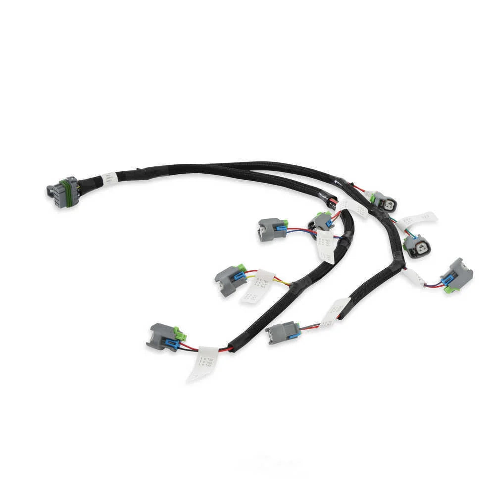Holley EFI Evenly Spaced Injector Harness for USCAR / EV6 Style Injectors 558-212 fits Ford V8 - Back View