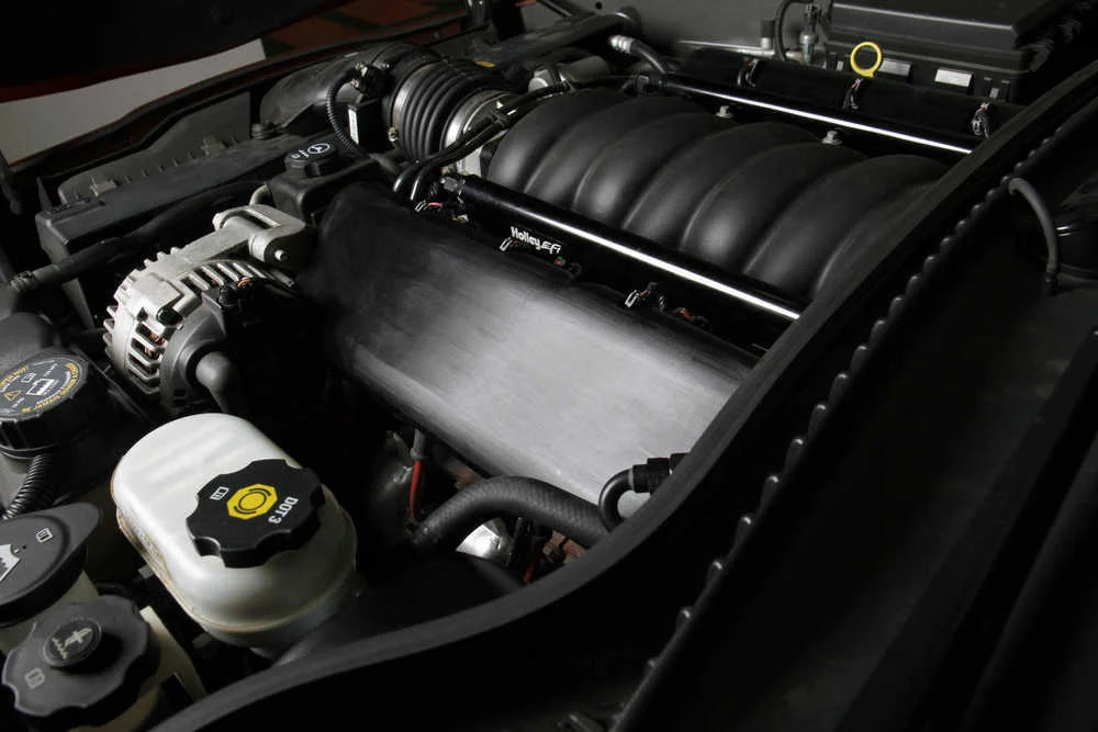 Holley EFI Holley EFI Fuel Rails - Fits factory intakes 534-209 fits LS1 / LS2 / LS3 / LS6 / L99 - Installation View