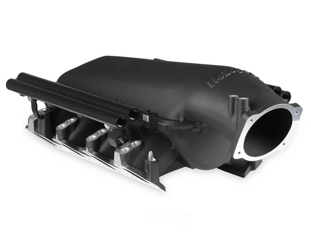 Holley EFI Holley Lo-Ram Manifold Kit Dual Injector- Black 300-683BK fits GM LS3 / L92 - Installation View