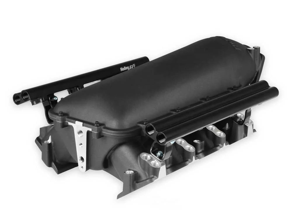 Holley EFI Holley Lo-Ram Manifold Kit Dual Injector- Black 300-683BK fits GM LS3 / L92 - Additional View 6