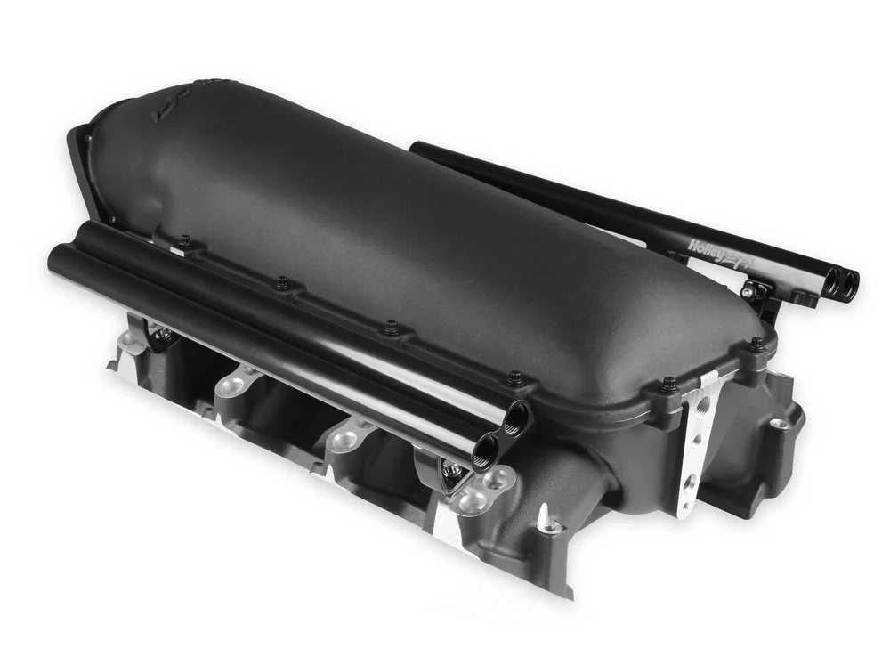 Holley EFI Holley Lo-Ram Manifold Kit Dual Injector- Black 300-683BK fits GM LS3 / L92 - Additional View 8