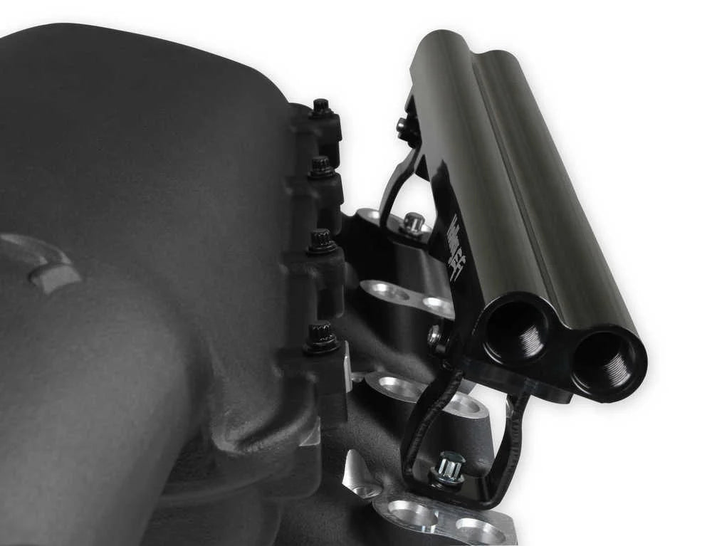 Holley EFI Holley Lo-Ram Manifold Kit Dual Injector- Black 300-683BK fits GM LS3 / L92 - Additional View 10