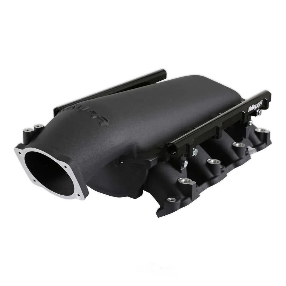 Holley EFI Holley Lo-Ram Manifold Kit and Port Injection Fuel Rails 300-718BK fits GM Gen V LT - Back View